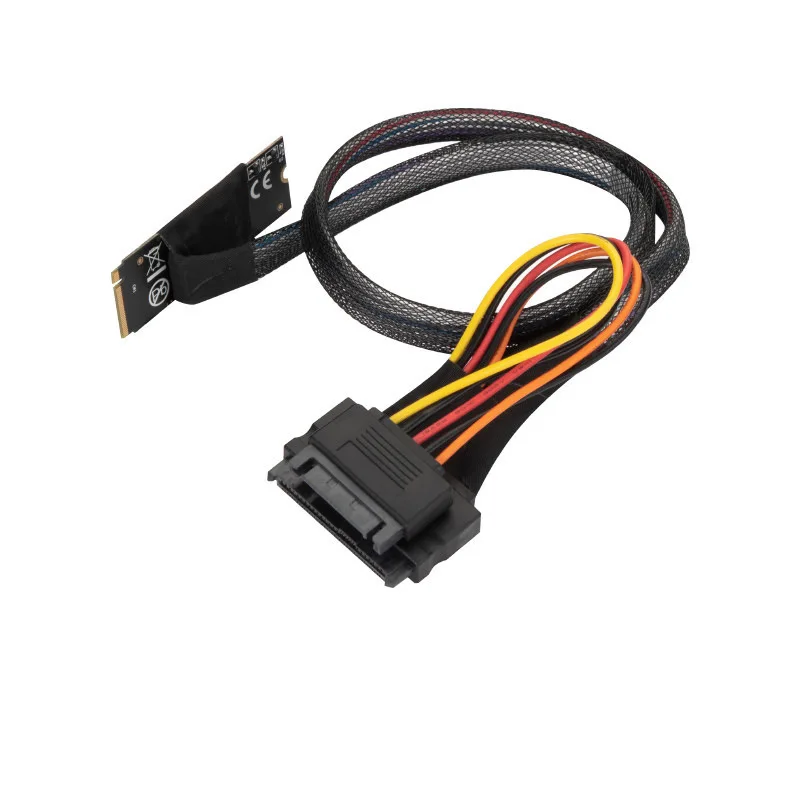 Imagem -04 - M-chave para U.2 Sff8639 Interface Cabo Adaptador Sata Conector Fêmea de 15 Pinos para 2.5 Nvme Ssd Disco Rígido M.2