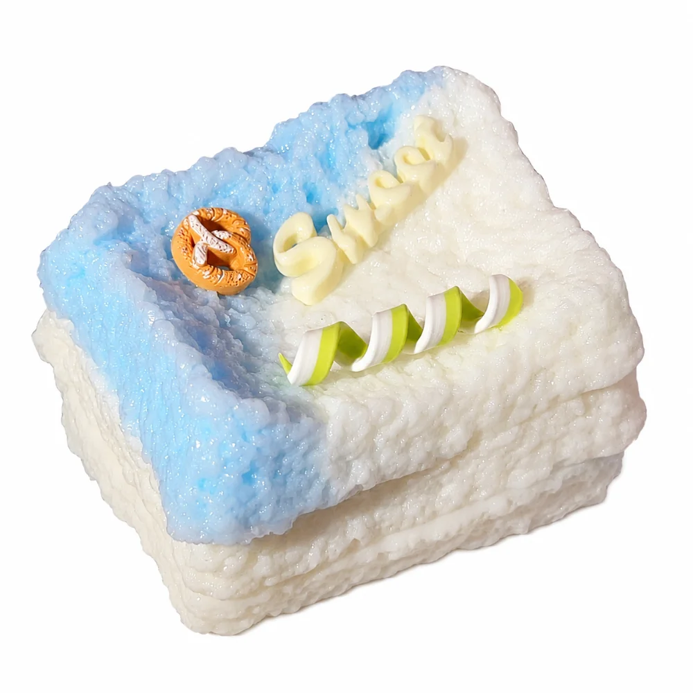 Fashion Slow Rebound Toast Squeeze Toy Soft Anti-stress Fidget Squeeze Toy Cartoon Mochi Squish Foam Toy School Use