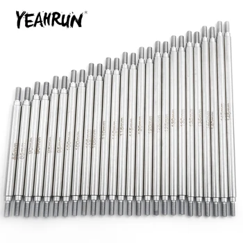YEAHRUN 2 ชิ้นสแตนเลสสตีลชุดเชื่อมต่อ Link Rod M4 6x50-155 มิลลิเมตรสําหรับ Axial SCX10 II 90046 TRX-4 D90 1/10 RC รถอะไหล่อัพเกรด