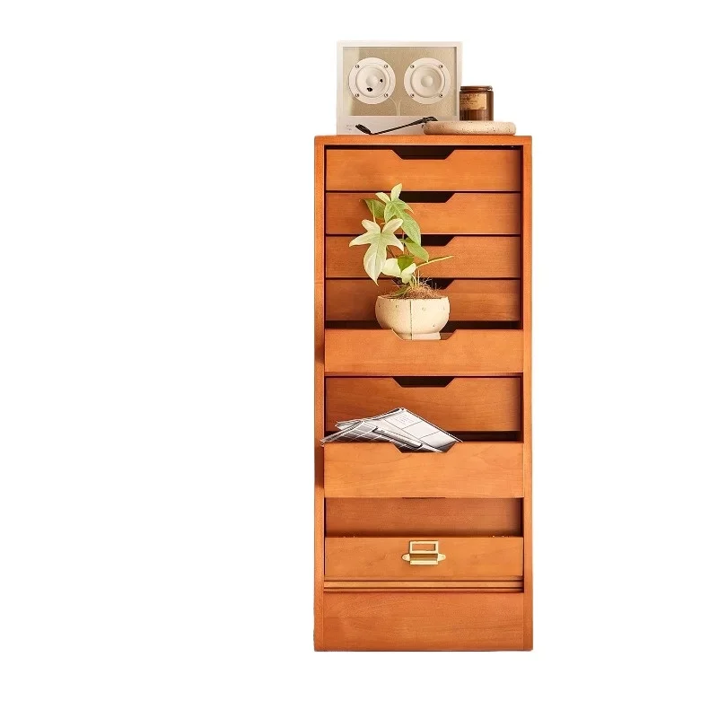 

French retro chest, rolling shutter, file cabinet, studio storage storage solid wood medium