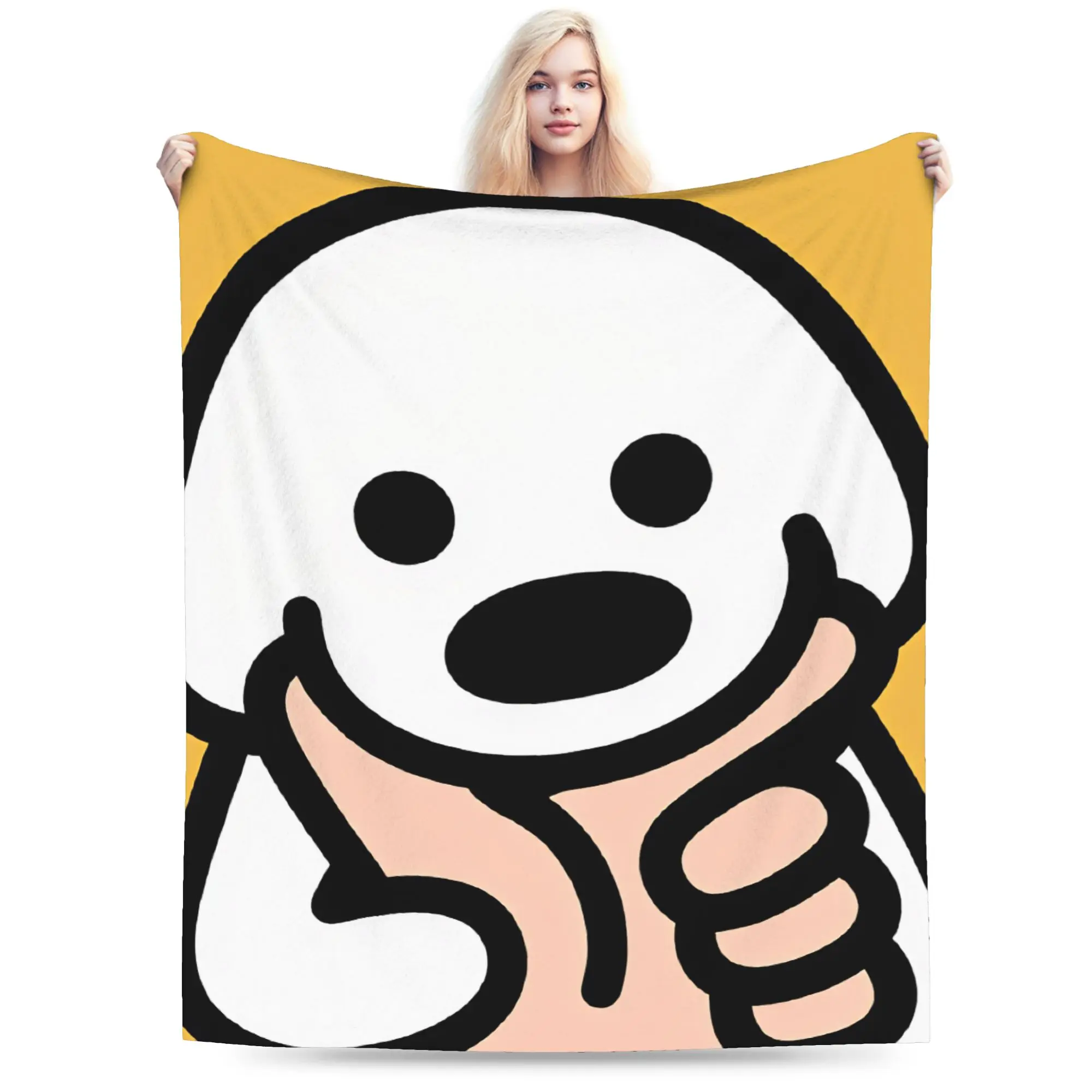 Cute Puppy Memes   Soft Warm Blanket  Students Plush Throw Blanket Graphic Couch Bed Flannel Bedspread Sofa Bed Cover