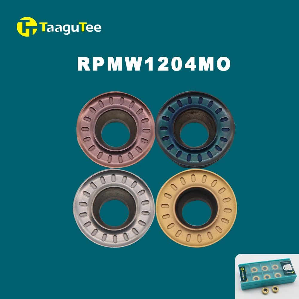 mo 1125 Inserção de Carboneto Redondo Cnc Metal Ferramenta de Torneamento Arredondamento Máquina Indexável Placa Lâmina Alta Qualidade 10 Peças Rpmw1204