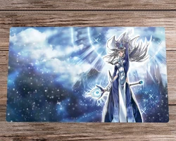 YuGiOh Anime Playmat TCG CCG Mat Silent Magician Trading Card Game Mat & Free Bag Anti-slip Rubber Desk Mat Pad Mousepad 60x35cm