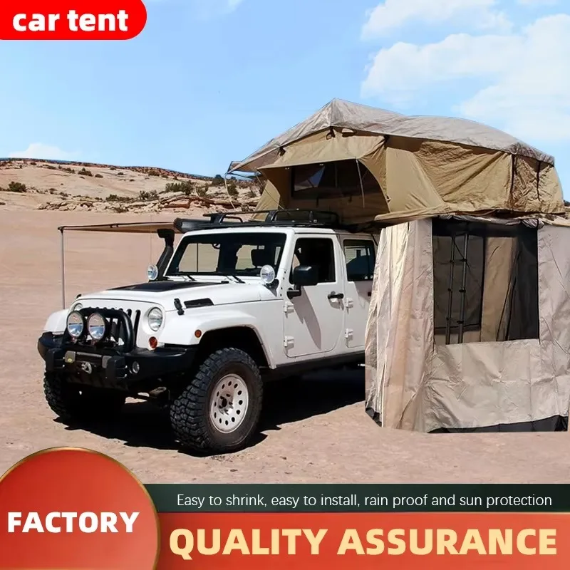 Car Roof Top Tent Soft-Top 2000-3000mm Waterproof Long Cloth House Four-Season Double-Layer Ready to Use Quick Outdoor Camping