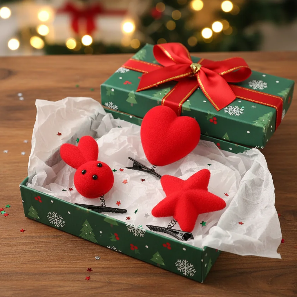Dog Rabbit Duck Hair Clip Cartoon New Year Hair Clip 3d Heart Shaped Hairpin Star Plush Chicken Barrettes Female Weddings Use
