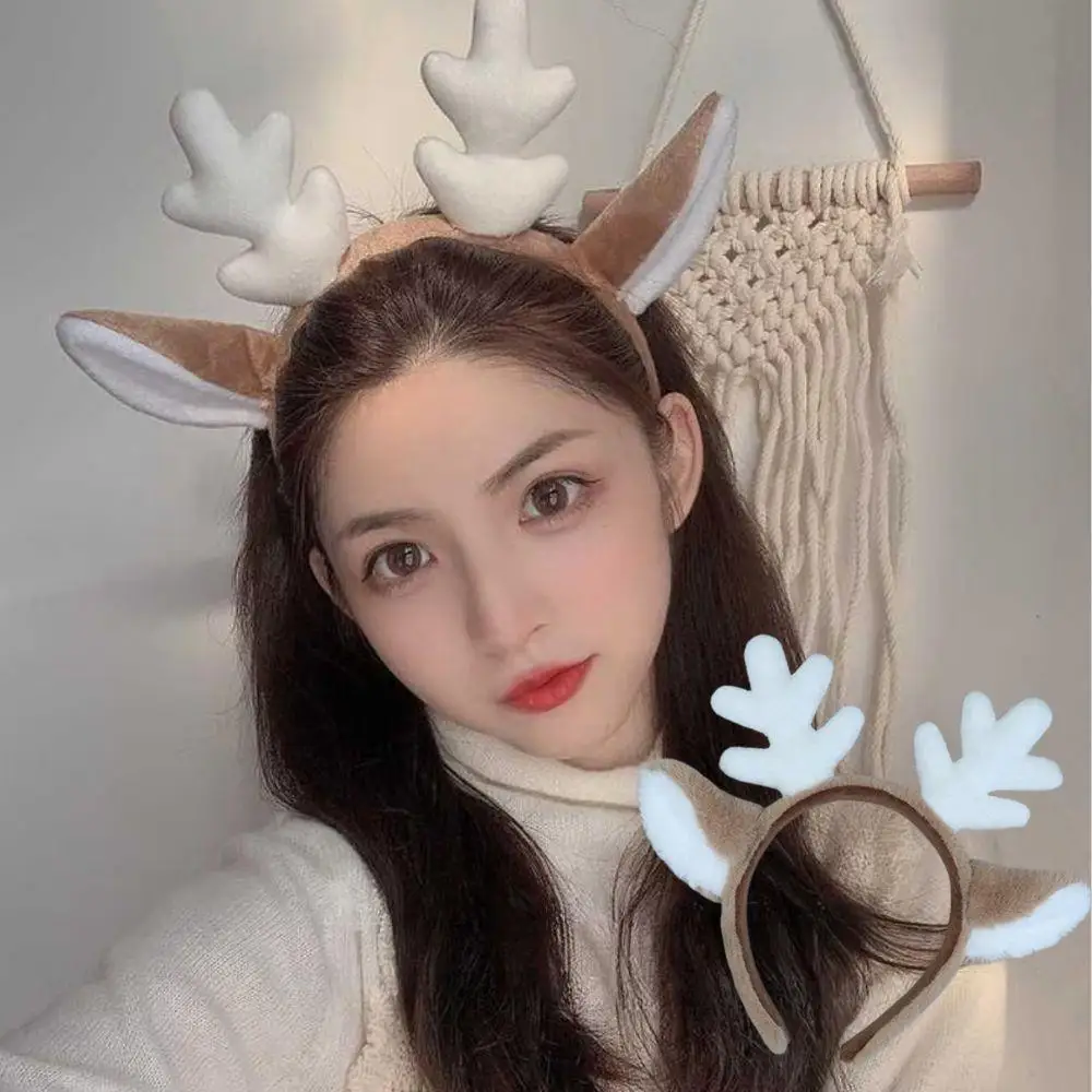 

Reindeer Antler Headband Cosplay Deer Ear Head Hoop Lolita Christmas Party Headpiece Festival Headwear Girls Hair Accessories