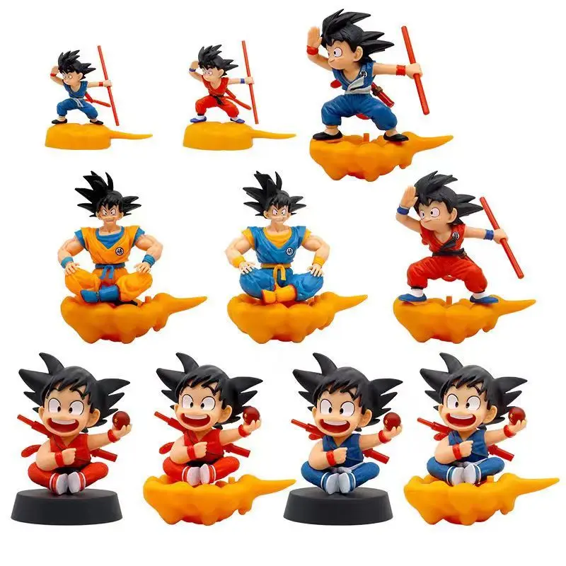 Dragon Ball peripheral car ornaments decorative figures Q version Sun Wukong model DI somersault cloud anime doll gift wholesale