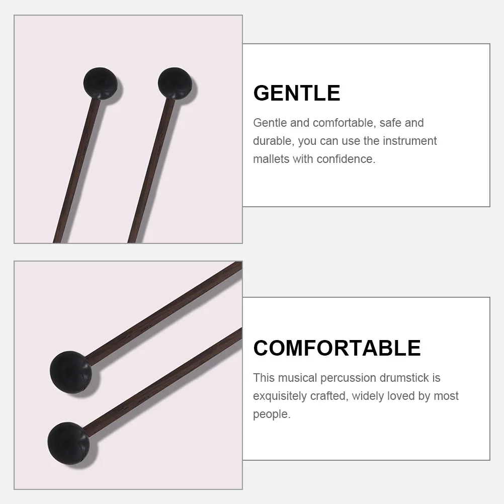 

2 Pairs Marimba Mallets Ethereal Drumstick Instruments Drumsticks Wood Accessories