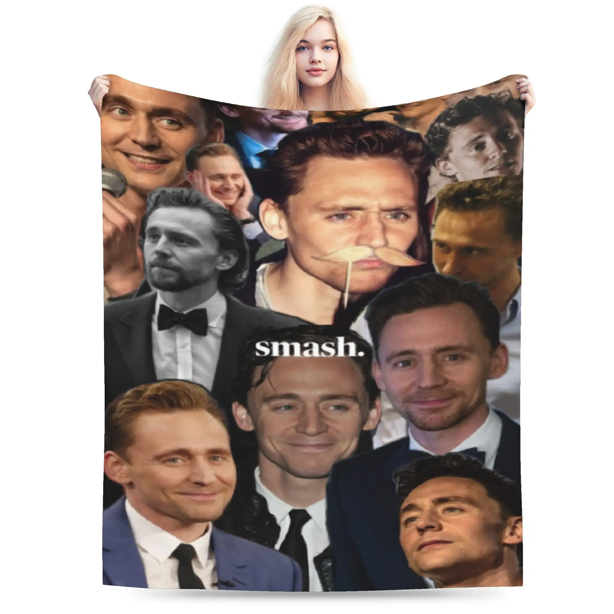 New Arrival Tom Hiddleston  Blanket Soft Fleece  Cozy Throw Blankets Machine Washable