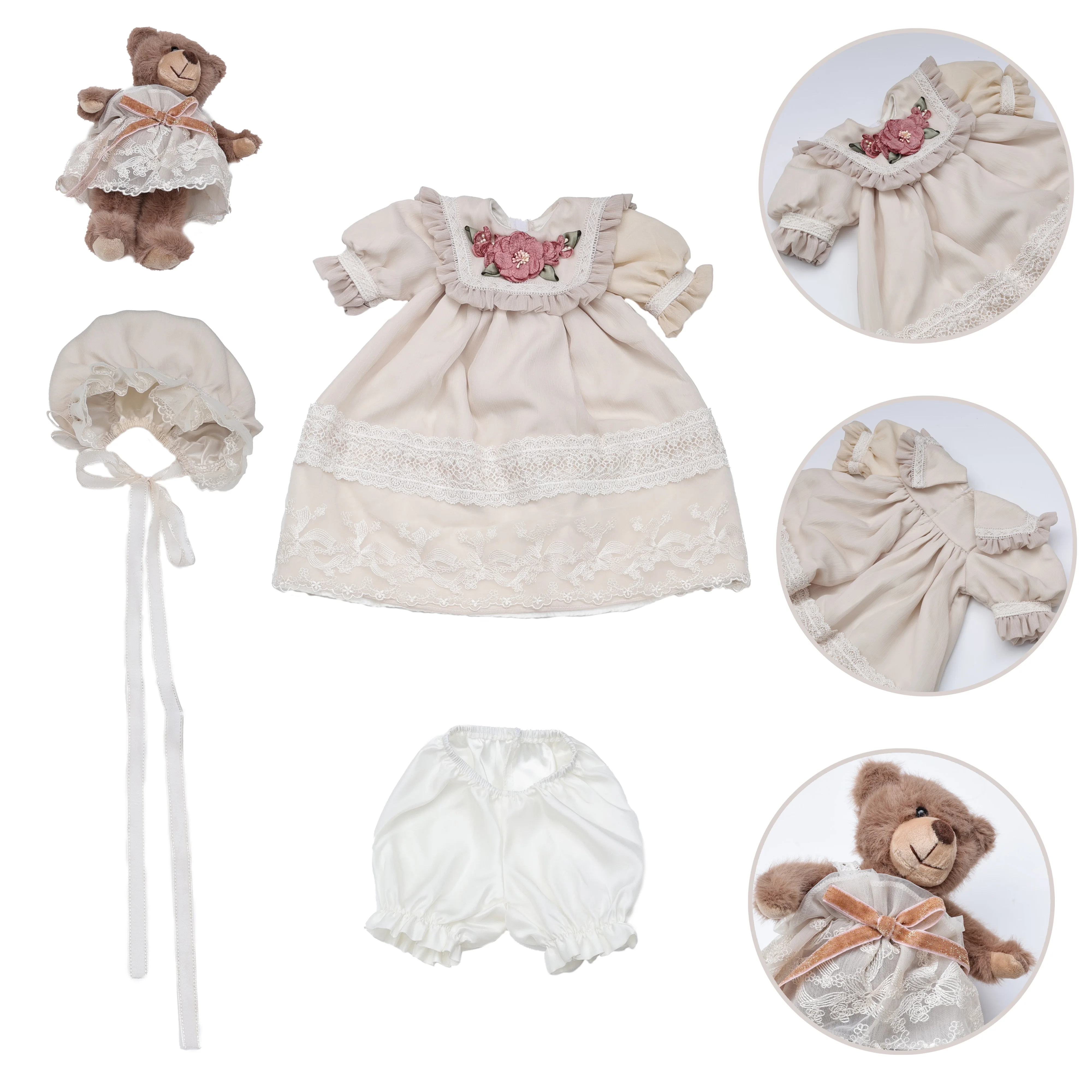 35 stks Cloveray Reborn Babypop Kleding Ontwerp Geschikt 20-Inch Poppen Verkleden Victoriaanse Rollenspel Dress Up Accessoires