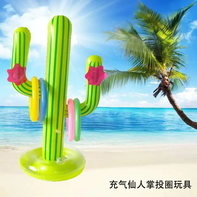 

Pool Rafts Inflatable Ring Toss Carnival Basketball Inflate Pump Outdoor Swim Sports Toys Throwing Speed Agility Training Games