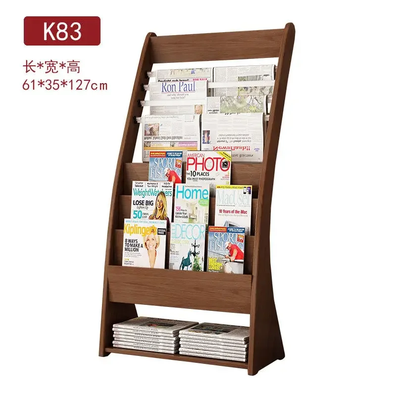 Light Luxury Retro Magazine Wood Materials Landing Promotion Magazine Display Nice Racks Office Furniture Das Magazin ZY40ZZJ
