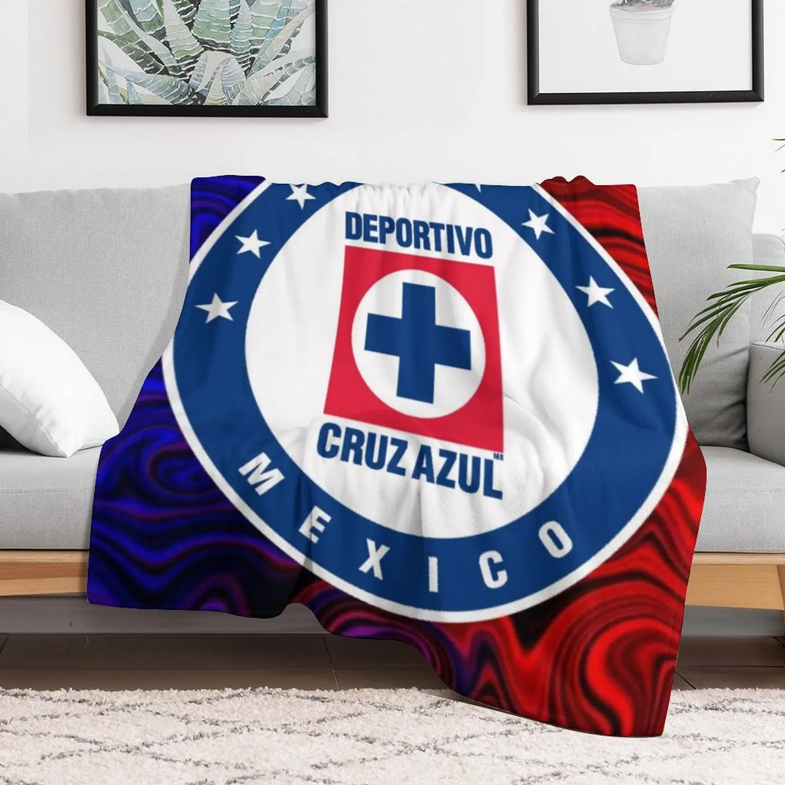 cruz azul Throw Blanket