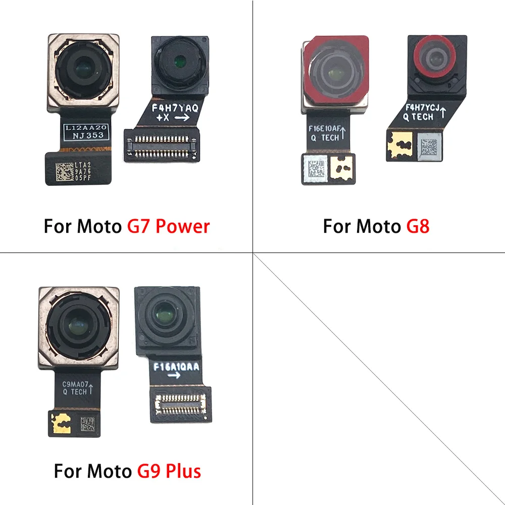 New For Motorola Moto G6 G7 G8 G9 Play Plus Power Front Camera Flex With Back Rear Camera Module Flex Cable