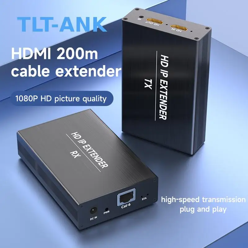 200m HDMI Extender 1080P Over IP Switch One to Many with IR Extension