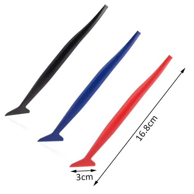 6/3Pcs Car Micro Squeegee Curves Slot Tint Tool Set 3 in 1 Different Hardness Gasket Squeegee for Installing Auto Wraps Stickers