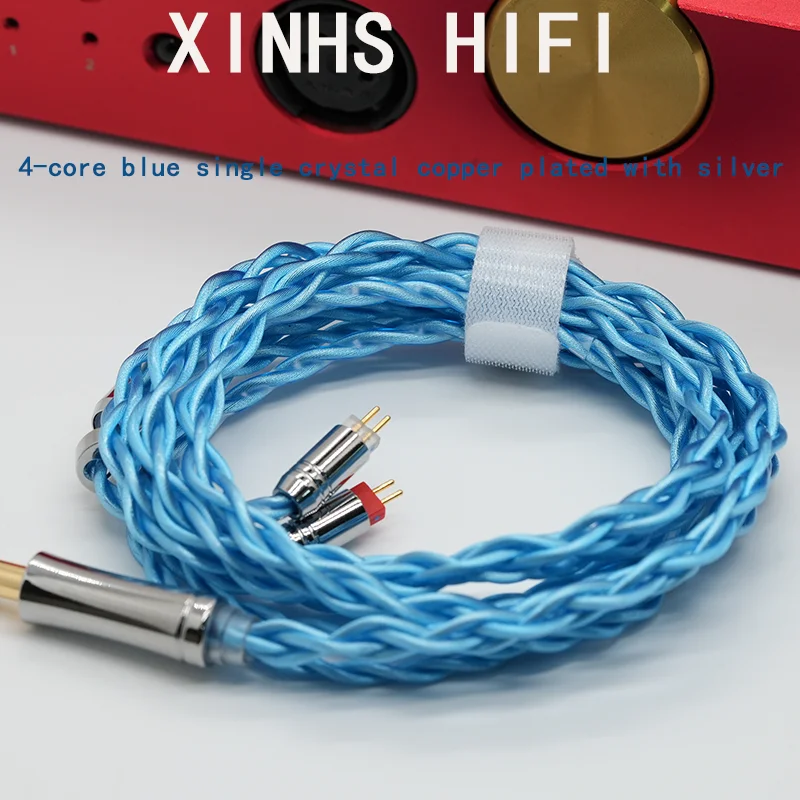 

XINHS HIFI A03 4-Core Blue Single Crystal Copper Silver Plated Coaxial Shielding Structure Headphone Upgrade Cable