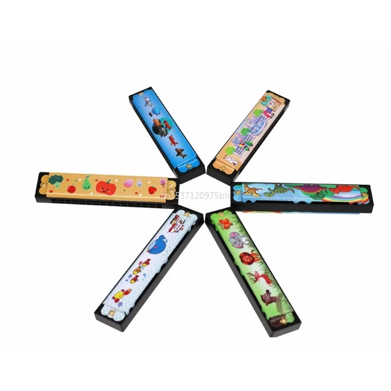 Montessori-Jouets musicaux mignons pour enfants, motif de dessin animé, vent, cadeau pour enfants, 16 trous