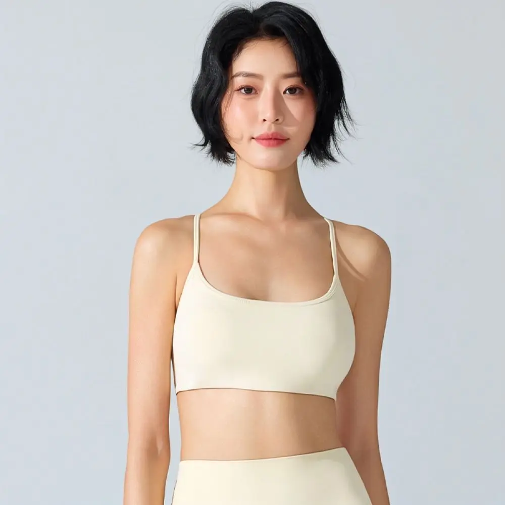 For Mengliuliu Fitness Bra Yoga Top Gym Vest Running Underwear Cross Strap Backless Shockproof Athletic Workout Sports Camisole