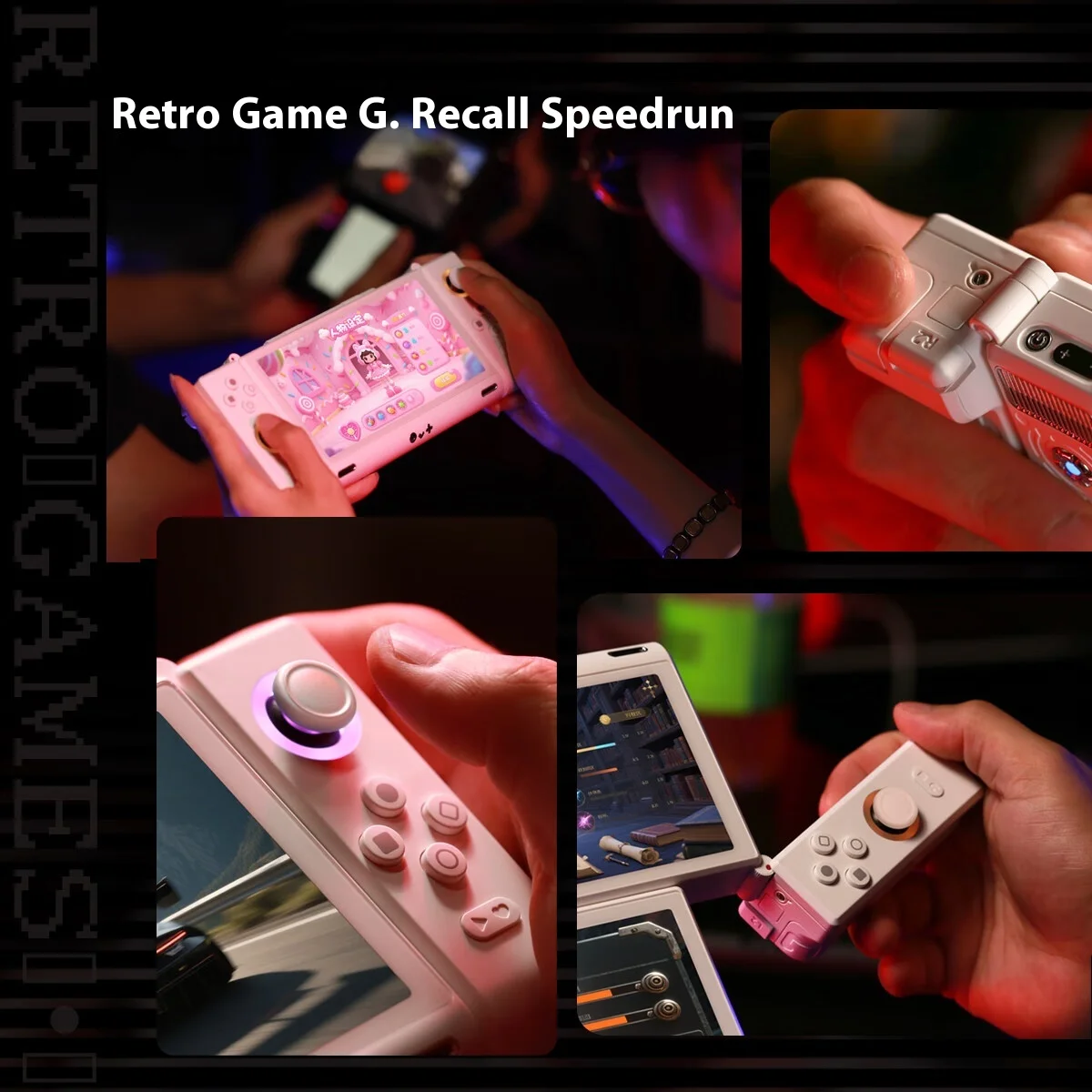 OneXPlayer OneXsugar Sugar 1 مشغلات الألعاب المحمولة Android14 شاشات OLED المزدوجة 512 جيجابايت تشوه وحدات تحكم الألعاب عصا التحكم في القاعة #5