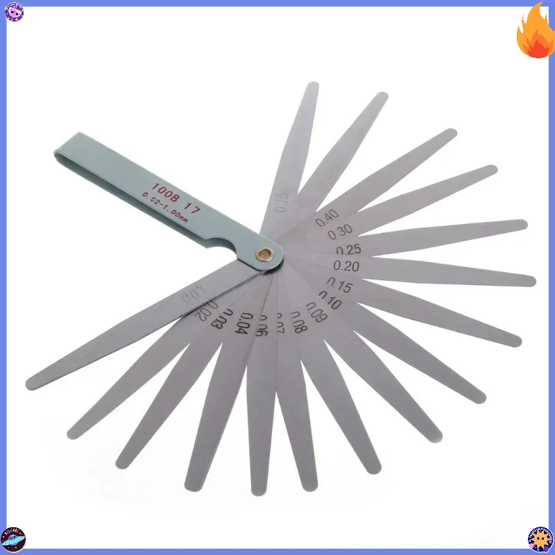17 شفرات مقياس المحسس متري الفجوة حشو 0.02-1.00 مللي متر أداة قياس القياس لتعديل صمام المحرك #2