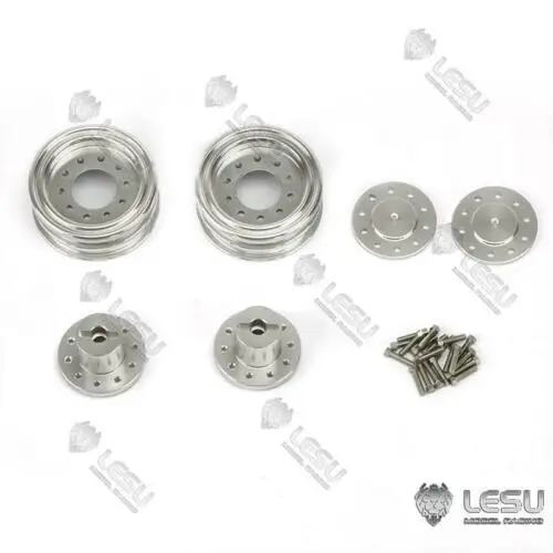 1/14 rc lesu cubo de roda dianteira de metal 1 par para empilhadeira de controle remoto modelo diy peças de reposição brinquedo th16713