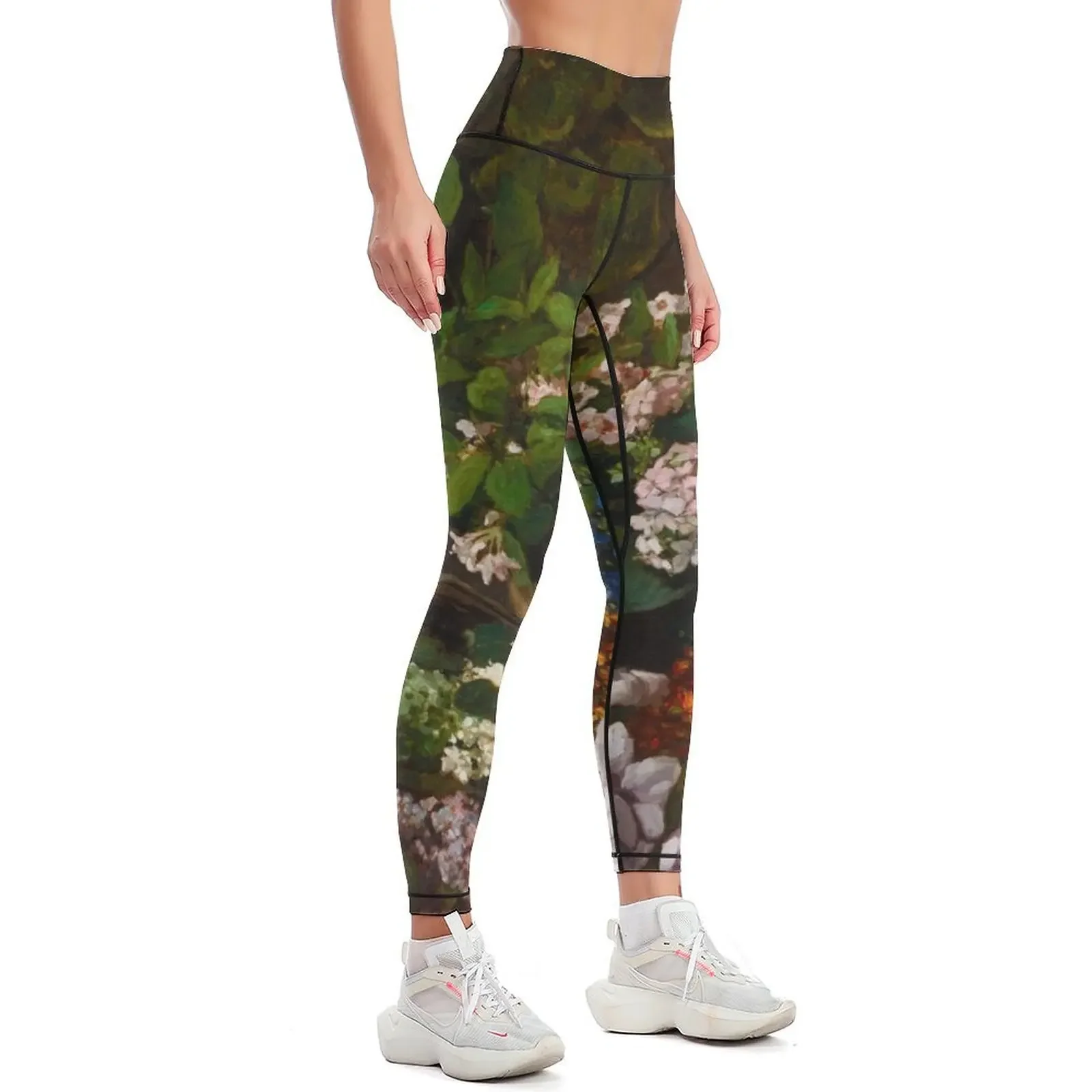 CLAUDE MONET HD - Spring Flowers (1864) Leggings sports for push up jogging pants Womens Leggings