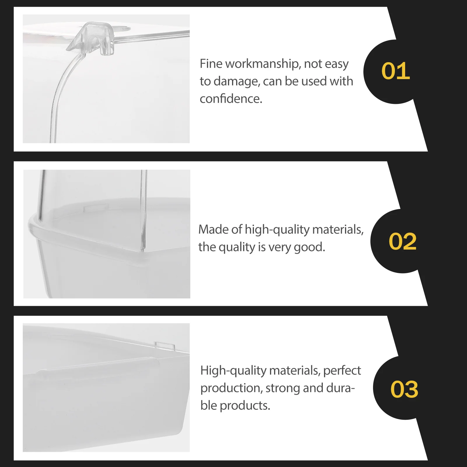 

2Pcs Birds Bath Tubs Hanging Spill-Proof Parrot Shower Basins Cage Outer Bathing Tub Bird Bathtubs Parrot Bathtubs