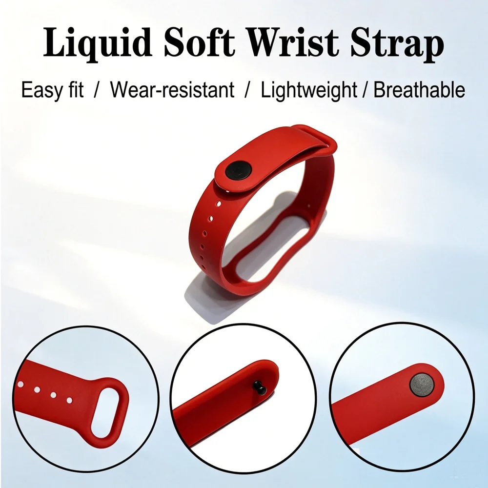 TPU Silicone Watch Strap For Xiaomi Band 5 6 7 Bracelet Series Soft Wrist Lightweight Sport Smartwatch Wristband Accessories