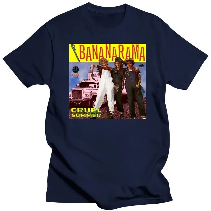 Summer Music Band T Shirt Bananarama Retro Cruel  all sizes S 5XL men's Black White Immortal faces band poster men clothing