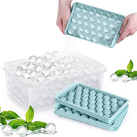33 Grids Hockey Ice Making Mold Frozen Whiskey Ball Popsicle Ice Cube Tray Box Lollipop Making Gifts Kitchen Tools Accessories