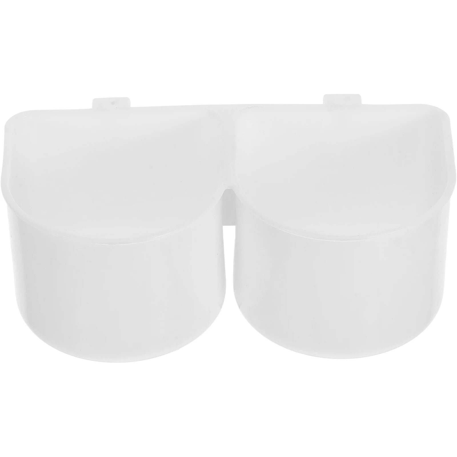 

Dog Bowls Pet Cage Crate Tray Bird Dishes Replacement Parts Food Clip on Water for White
