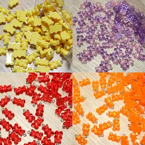 35色かわいい動物のグミーベア樹脂ドロップイヤリングペンダントネックレスキーチェーンディージュエリー調査結果を作るためのチャーム 10ベストセールスグミベア樹脂-6