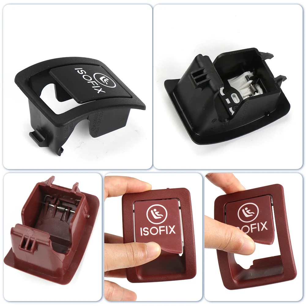 

Для Mercedes W205 Автомобильный черный переключатель ISOFIX, накладка на заднюю детскую сиденье, сменная крышка с пряжкой для Benz C Class C200 2059200513