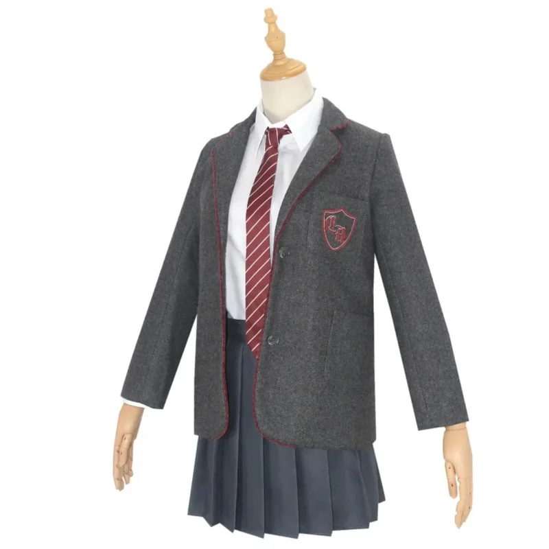 Movie Matilda Cosplay Costume Kids School Uniform Coat Skirt Tie Roald Dahl’s Matilda Clothing Halloween School Suits for Girls
