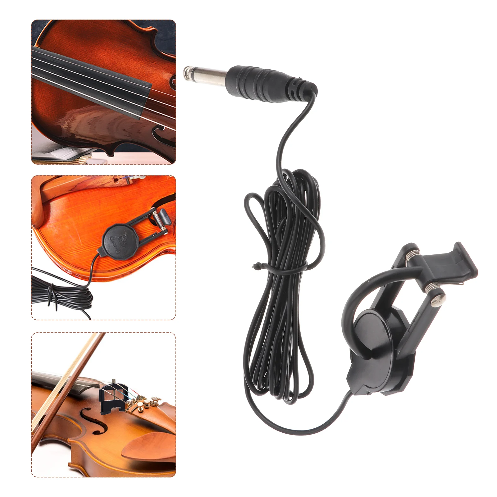 

635mm Jack Clip-On Pickup for Acoustic Violin Guitar Mandolin Bouzouki Banjo Ukulele Lute violin pickup