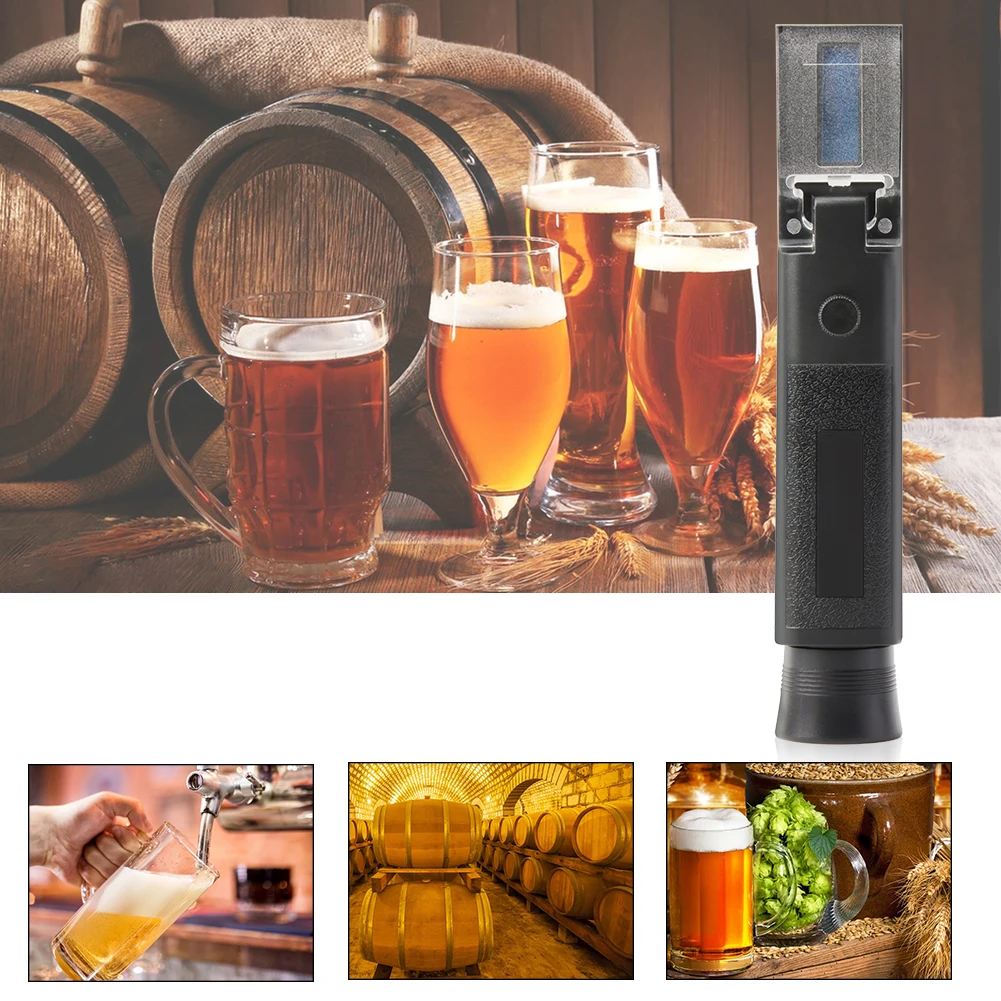 Alcohol Refractometer Beer Brix Wort Sugar Alcohol Meter 0-30%1.000-1.120 SG Specific Gravity Handheld Tool Hydrometer Tester