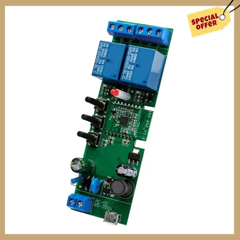 Ewelink 2 채널 Wifi 전기 선형 액추에이터 모터 컨트롤러 12V 24V 110V 220V 2CH 릴레이 인터럽터-WMAN