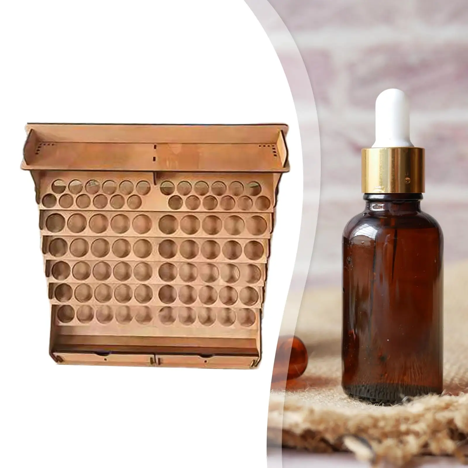 Wooden Paint Bottle Organizer Storage Rack Paints Holder with Drawers Pigment Stand for Crafting Painting Brushes Miniatures