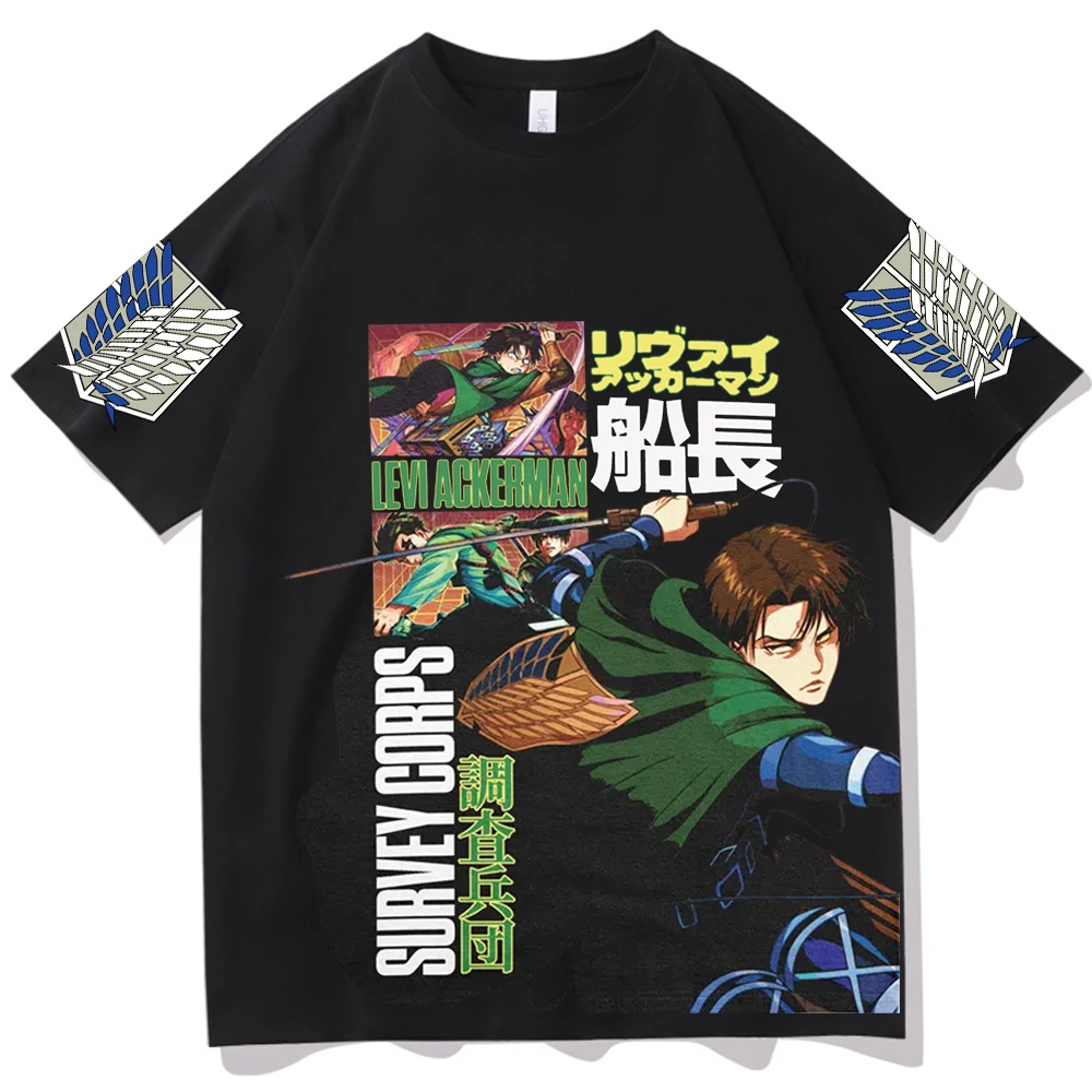 Attack on Titan T-shirt Man Woman Harajuku Short Sleeve O-neck Casual Shirt Gift