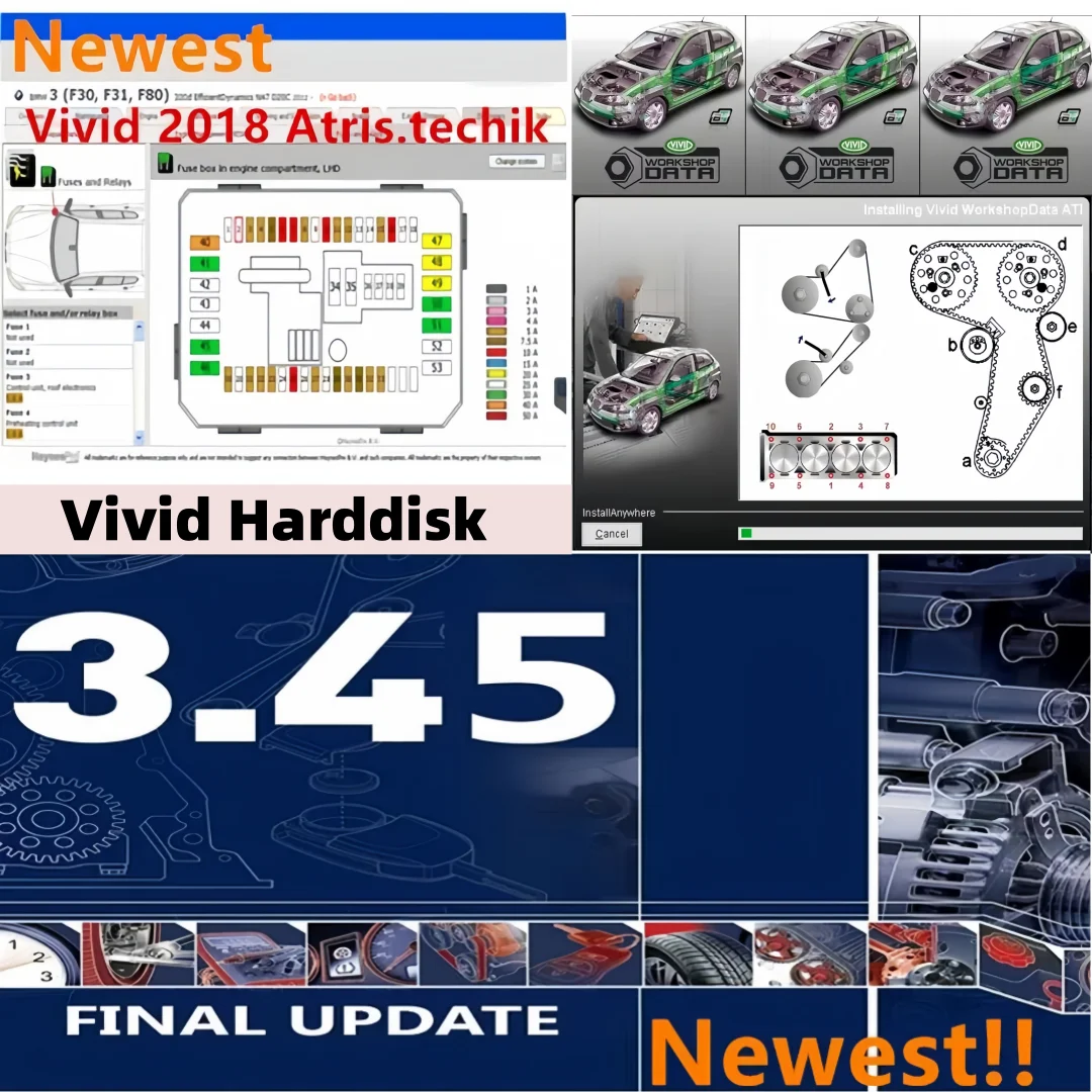 

2025 Hot Newest version Auto data 3.45 and vivid workshop Data Atris-Stakis Technik 2018.01 Auto Repair Software + install video
