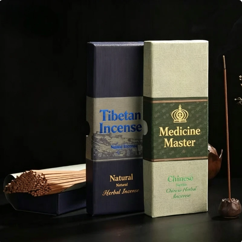 Traditional  Buddha incense White sandalwood Tibetan medicine incense for purifying air, meditation, Lying incense stick 19cm