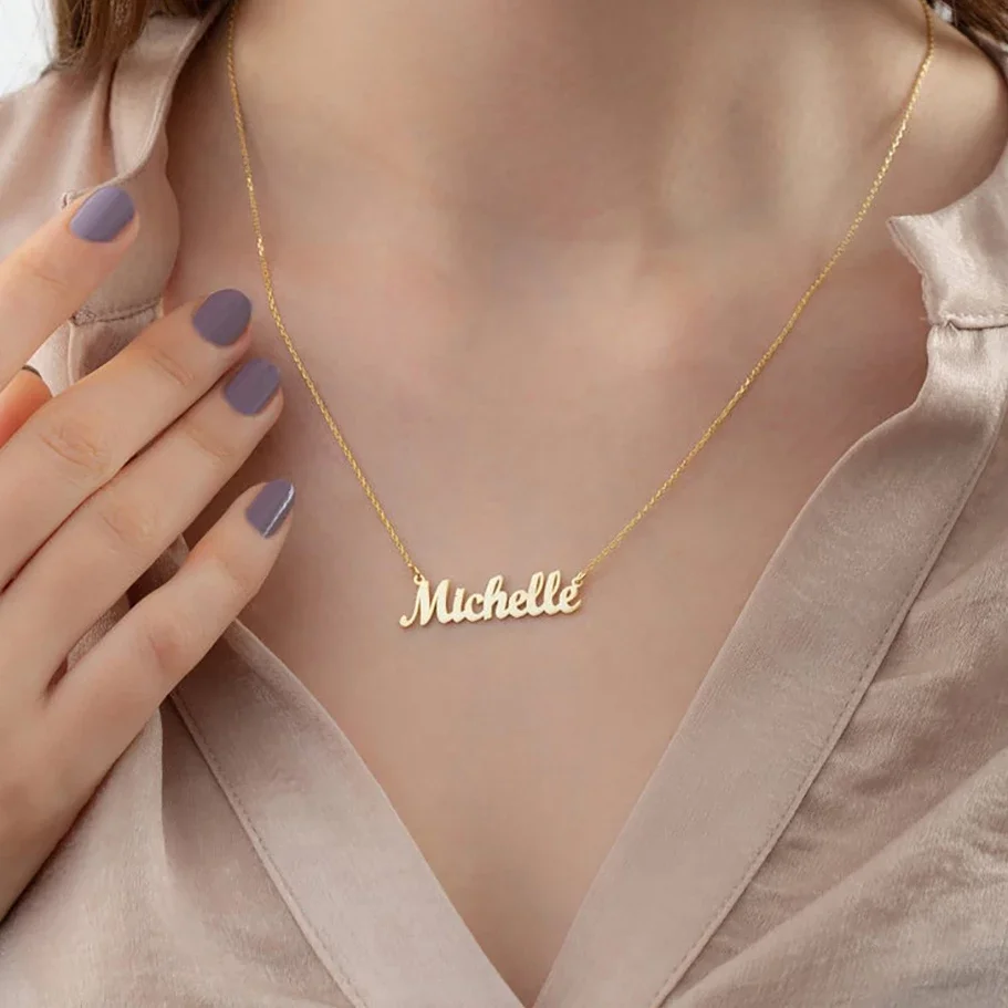 Custom Name Necklace for Women Personalised Stainless Steel Couple Necklace Jewelry Bff Birthday Friendship Gift Collares Hombre