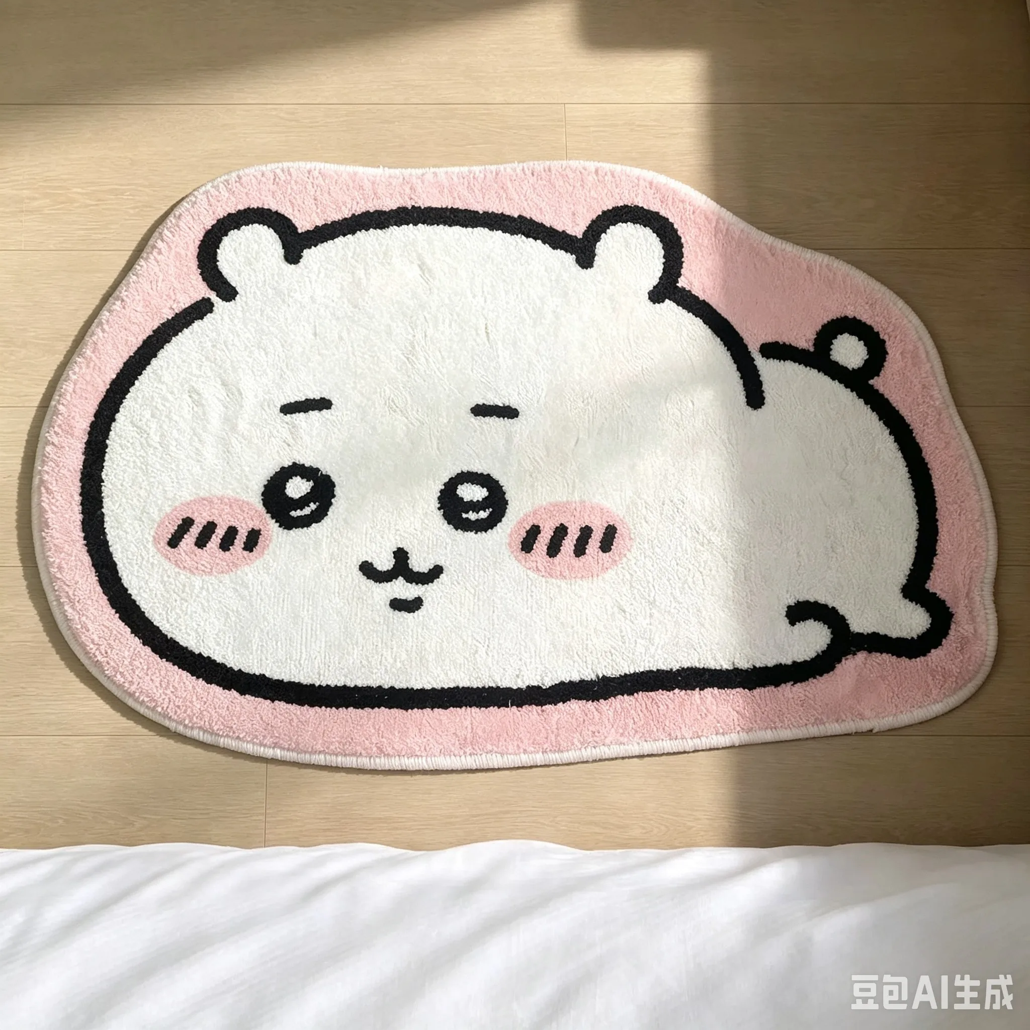 Chiikawa Cartoon Rug Anime Hachiware Usagi Plush Floor Mat Bathroom Non-Slip Carpet Car Cushion Soft Living Room Decor... view 6