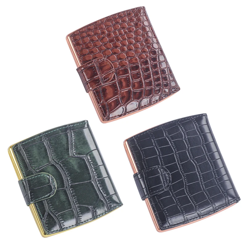 New PU Leather Metal Cigarette Box Case Tobacco Case Container Box Cigarettes Cigar Holder Box Storage Case Container