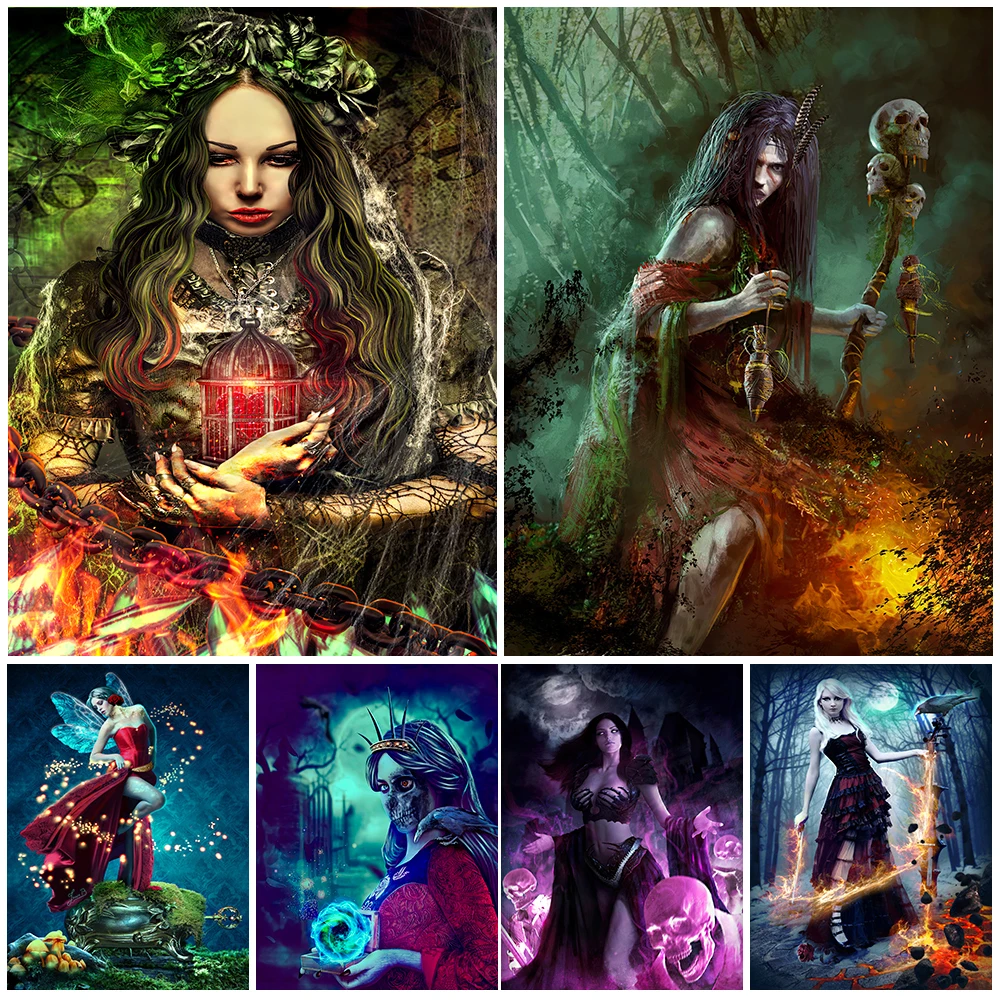 

The Fairy And Dancing With Fireflies Wall Art Canvas Painting Shaman Pagan Party Art Poster And Print Home Decoration Unframed