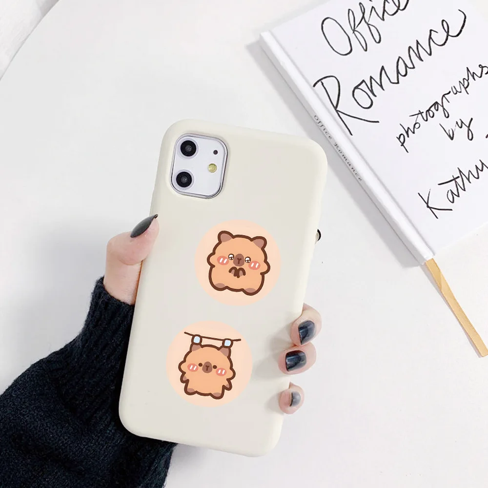 500 pz/rotolo animale carino capibara adesivo graffiti estetica decorativa bagagli laptop diario libro di cancelleria adesivi per bambini giocattolo