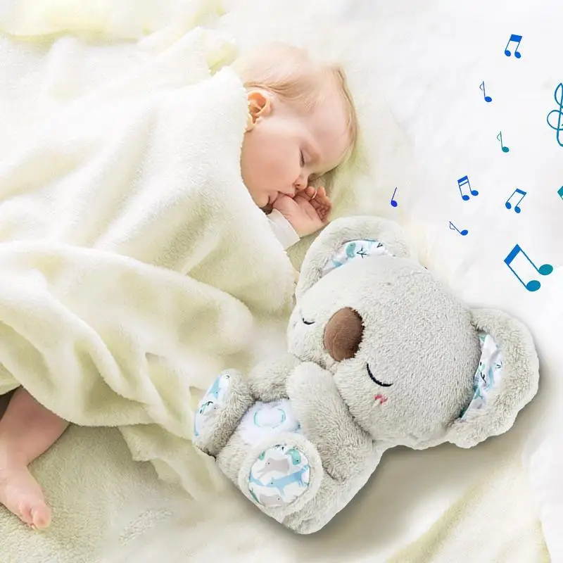 Crianças Calmante Koala Urso Respiração Stress Relief, Ansiedade Respiração Sensorial, Música Iluminação Decoração Dormir, Companheirismo