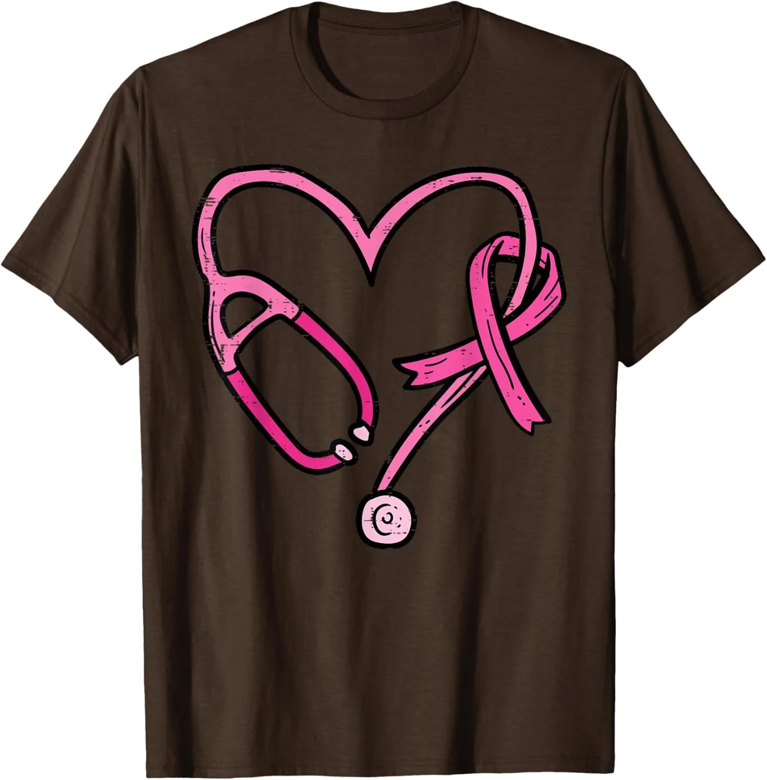 Stethoscope Nurse Medical Breast Cancer Awarenes Unisex T-Shirt