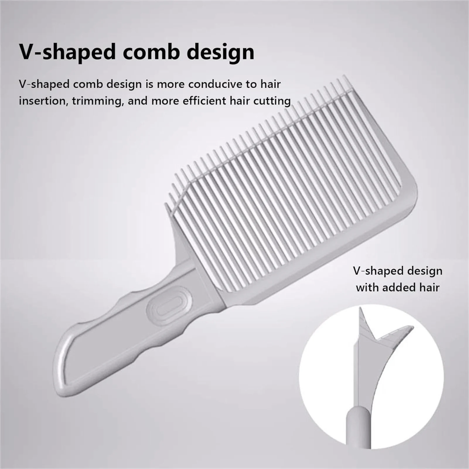 Barber Fade Comb Plastic Hair Cutting Guide Tool Professional Men Styling Grooming Comb for Salons Durable Lightweight